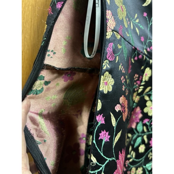 Lulus Make a Move Black Satin Floral Jacquard Strapless Midi Dress Small Prom - Picture 6 of 11